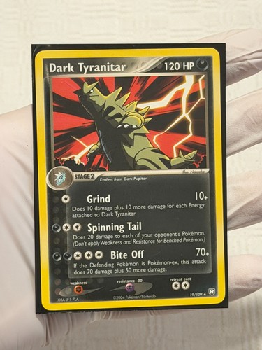 Dark tyranitar pokémon card - dark,