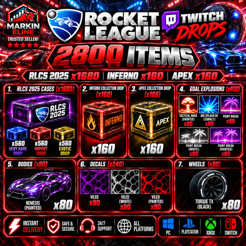 Rocket league 2800 - league, |🔥
