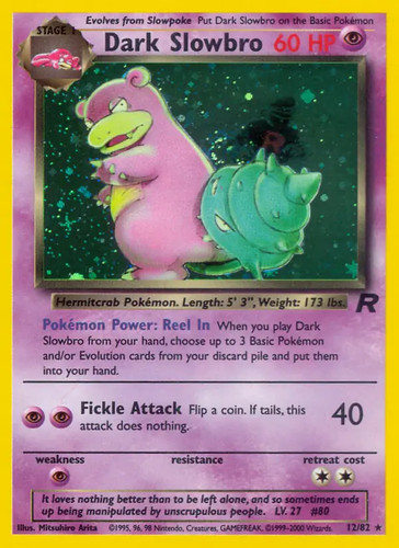 Dark slowbro pokemon - -, 12/82