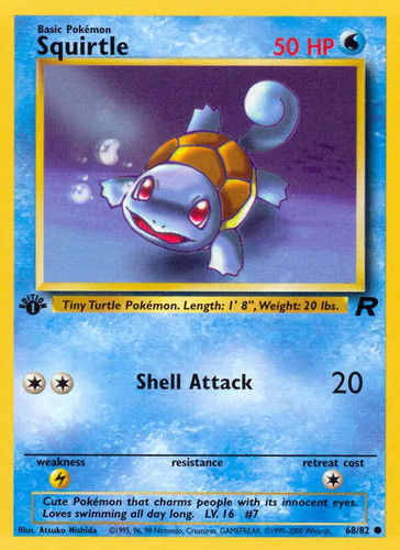 Squirtle pokemon - 68/82,